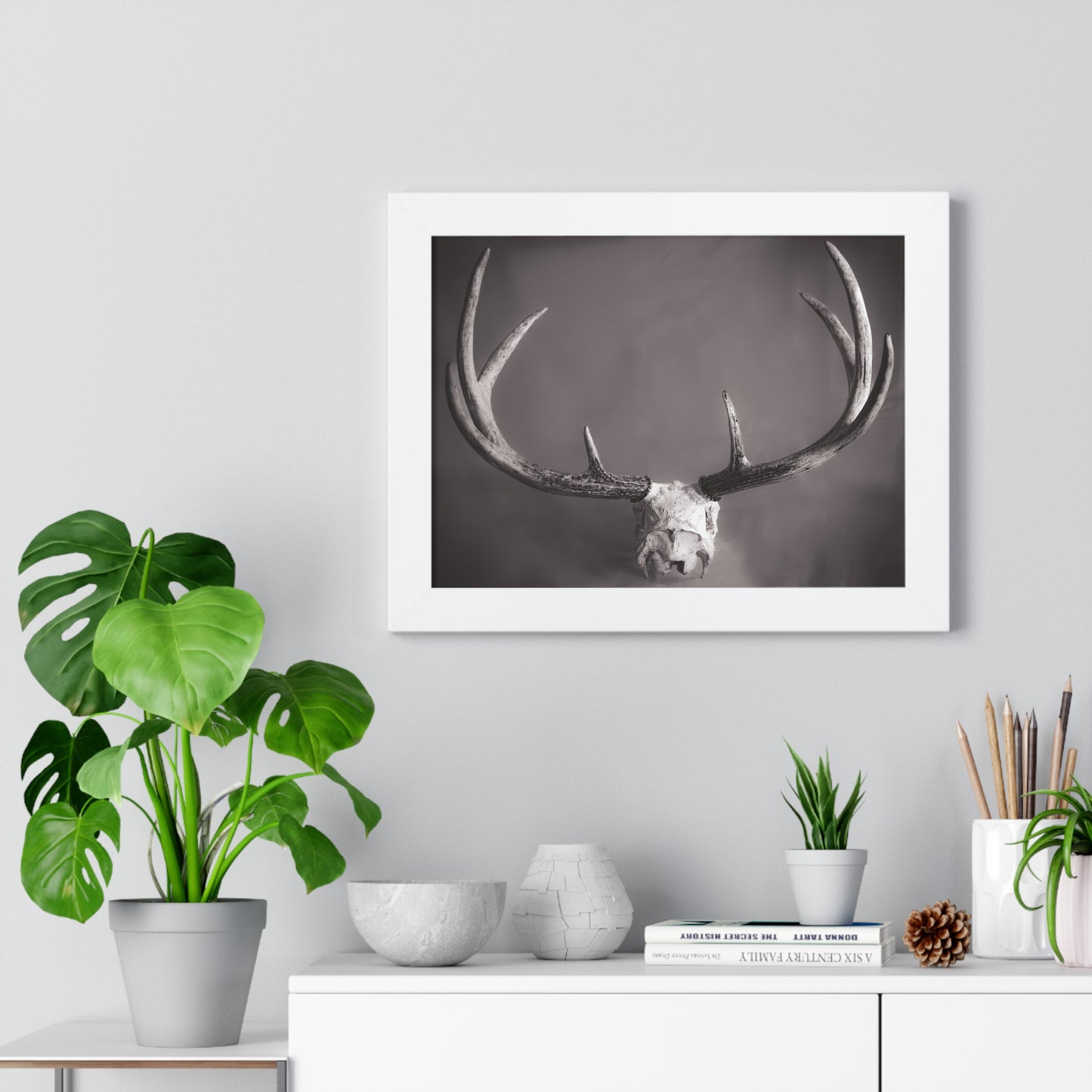 Ghosts of Deers Past Framed Matte Print