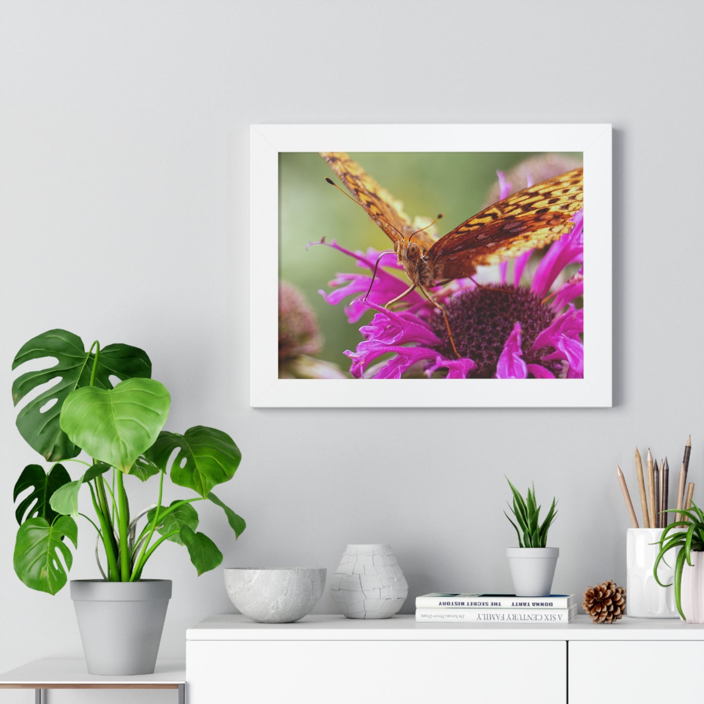 Fritillary Butterfly in Macro Framed Matte Print