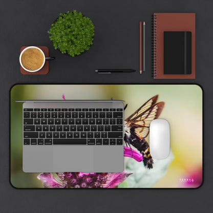 Hummingbird Moth Pollinates Flowers Full-Size Gaming Mousepad