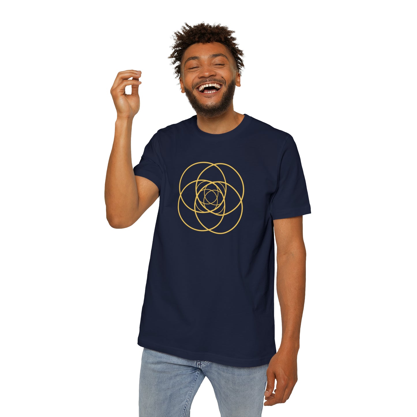 Intersecting Circles Men's T-Shirt, Made in USA