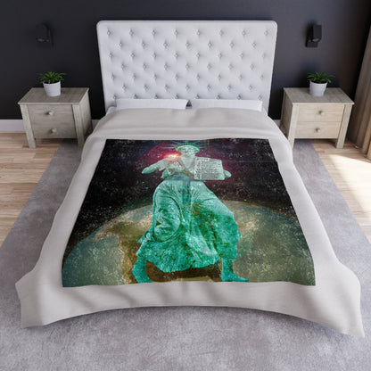 Divine Lady Liberty Crushed Velvet Blanket