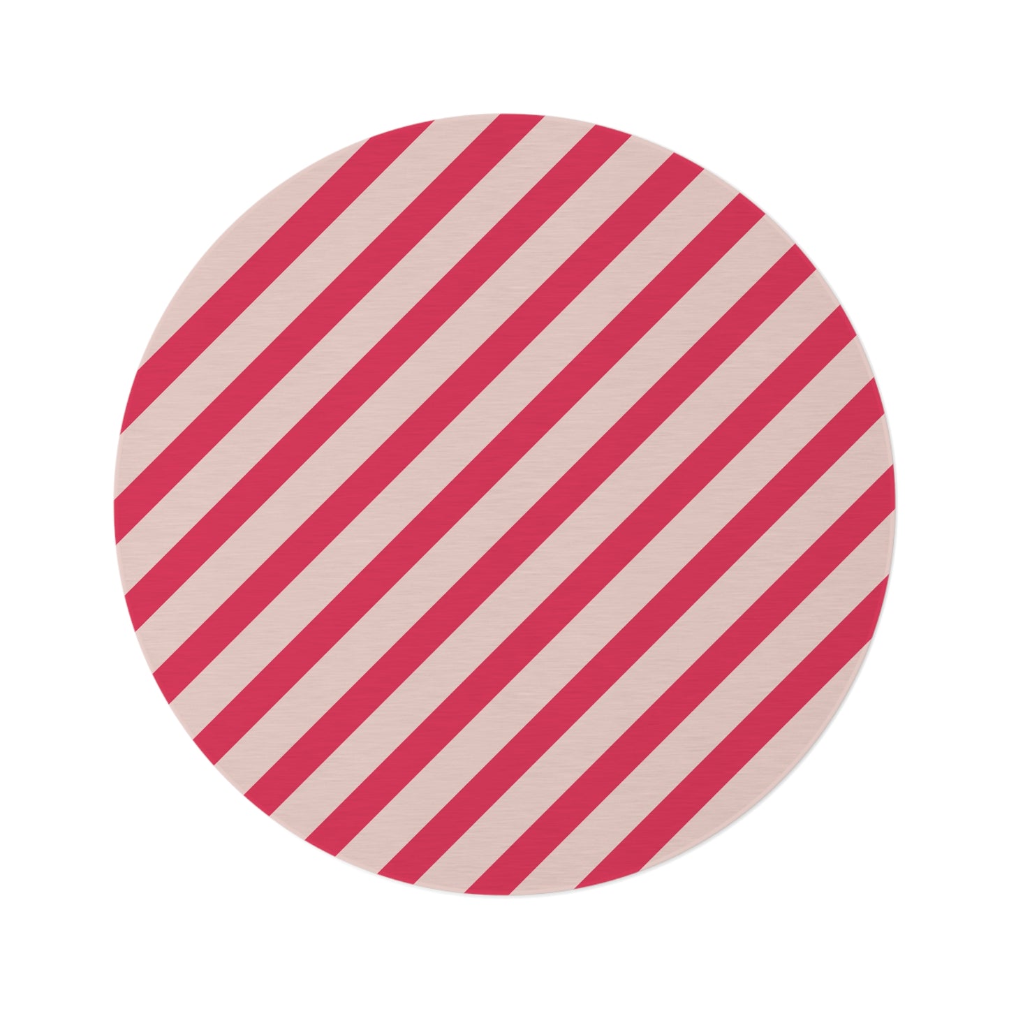 Pink Stripes Round Rug