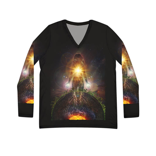 Persephone's Divinity Women's Long Sleeve V-neck Shirt