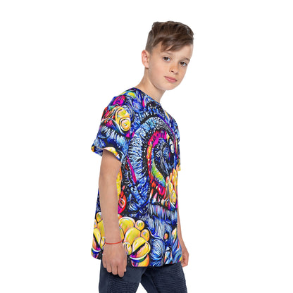 Colorful Time Spiral Kids' Poly Tee