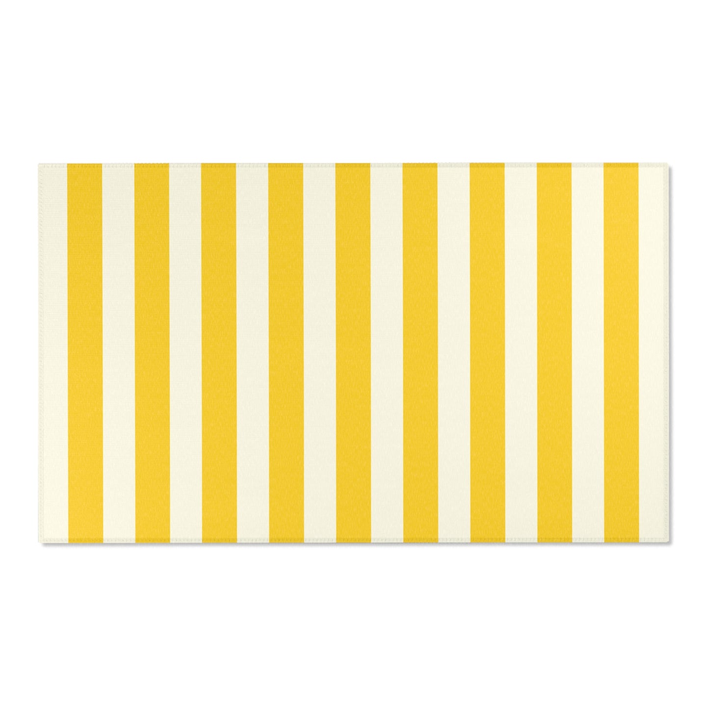 Lemony Yellow Stripes Indoor Rug