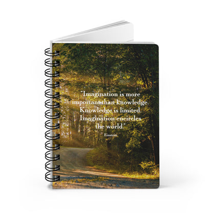 Einstein Imagination Quote Spiral-Bound Lined Notebook