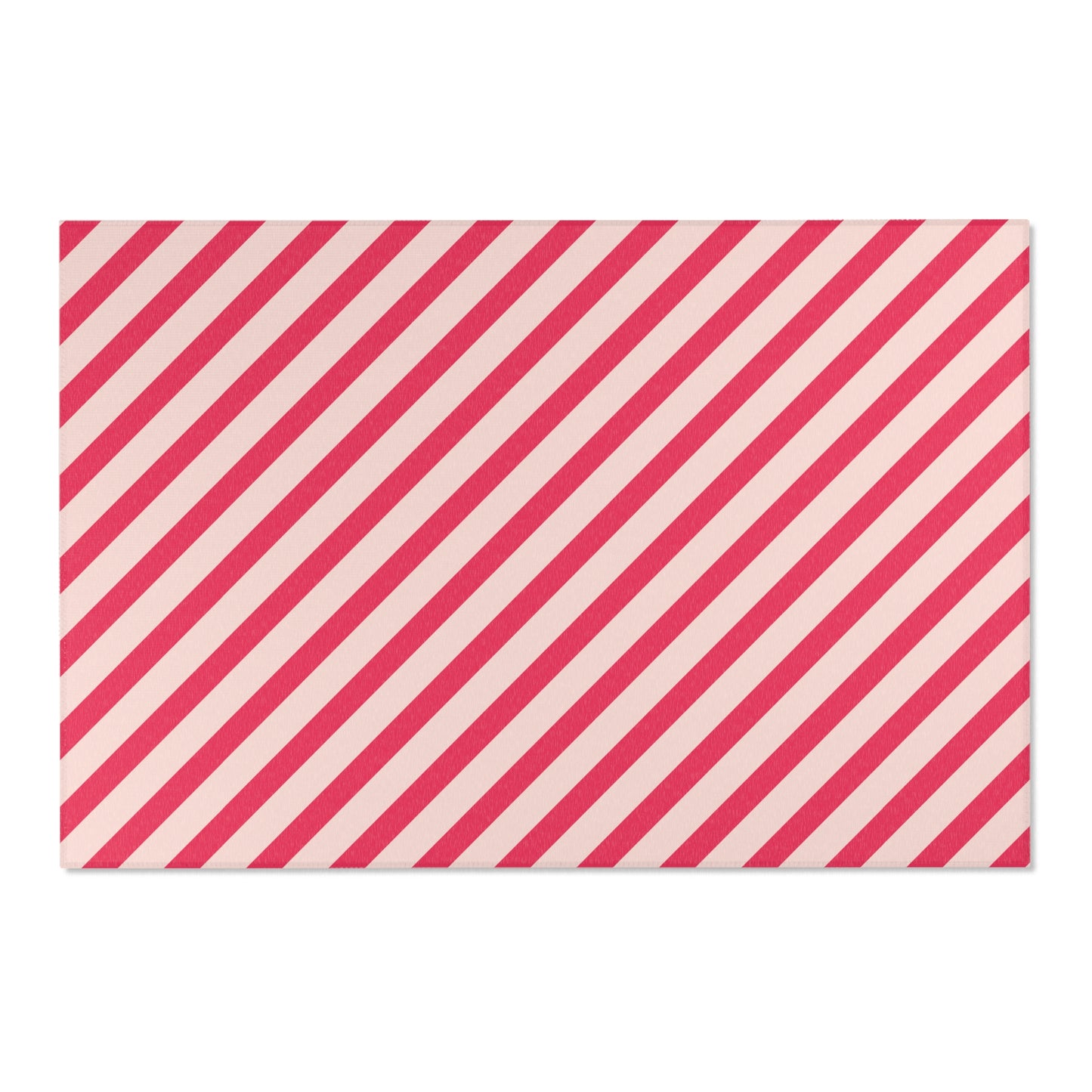 Diagonal Pink Stripes Indoor Rug