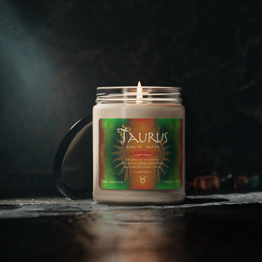 Taurus Zodiac Vibes 9oz Soy Candle, 5 scents