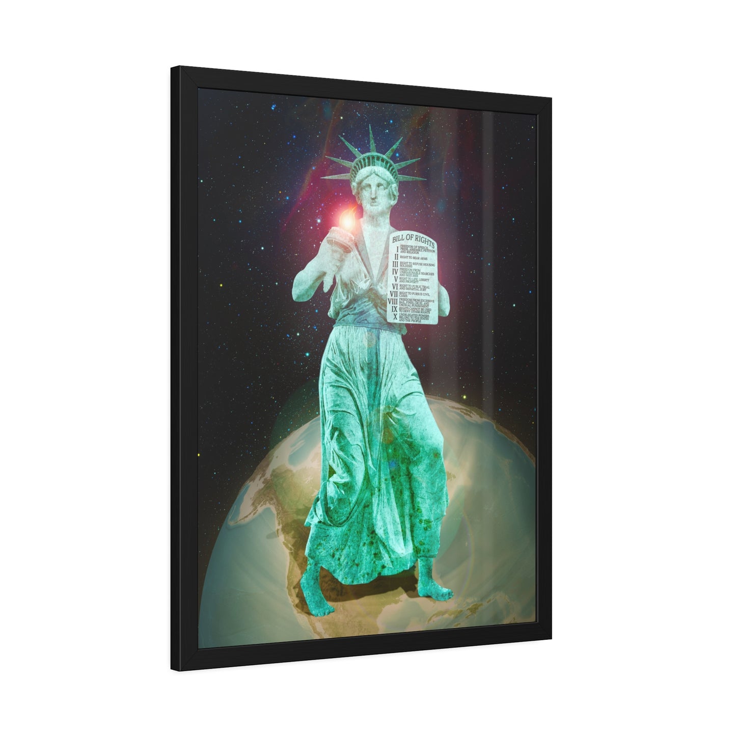 Divine Lady Liberty Framed Print | Surreal Art