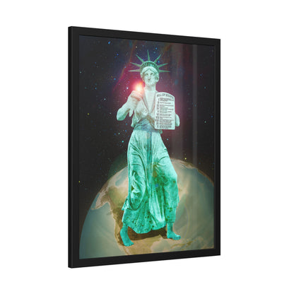 Divine Lady Liberty Framed Print | Surreal Art