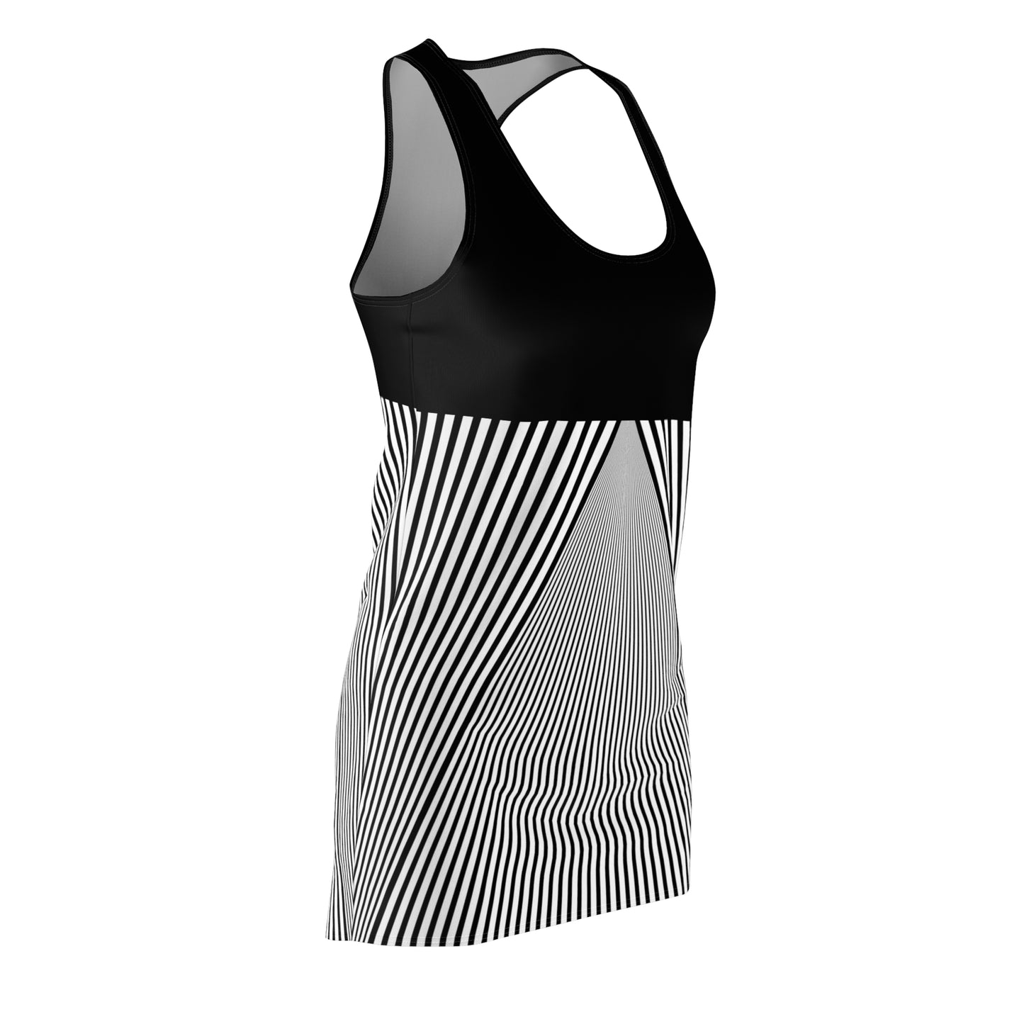 Hypnotic Stripes Slinky Racerback Dress