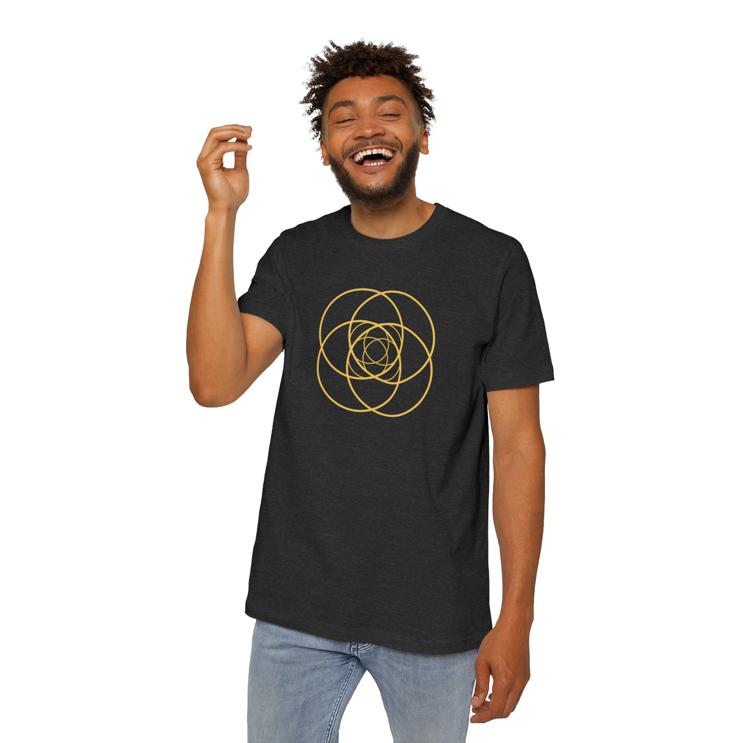 Intersecting Circles Men's T-Shirt, Made in USA