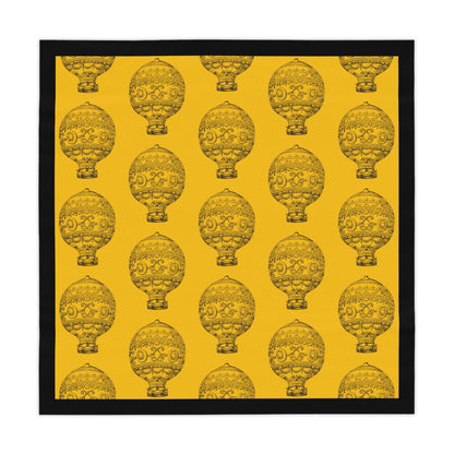 Golden Vintage Hot Air Balloon 55-inch Square Tablecloth