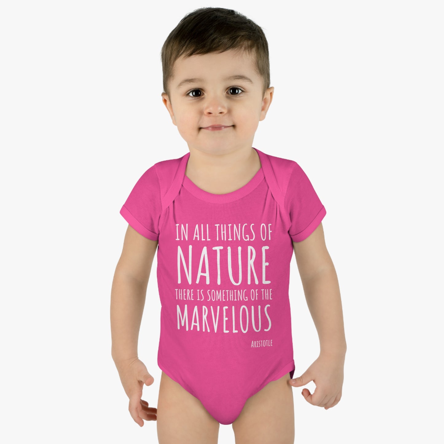 Marvelous Nature Aristotle Quote Baby Onesie 6M-18M (multicolors)