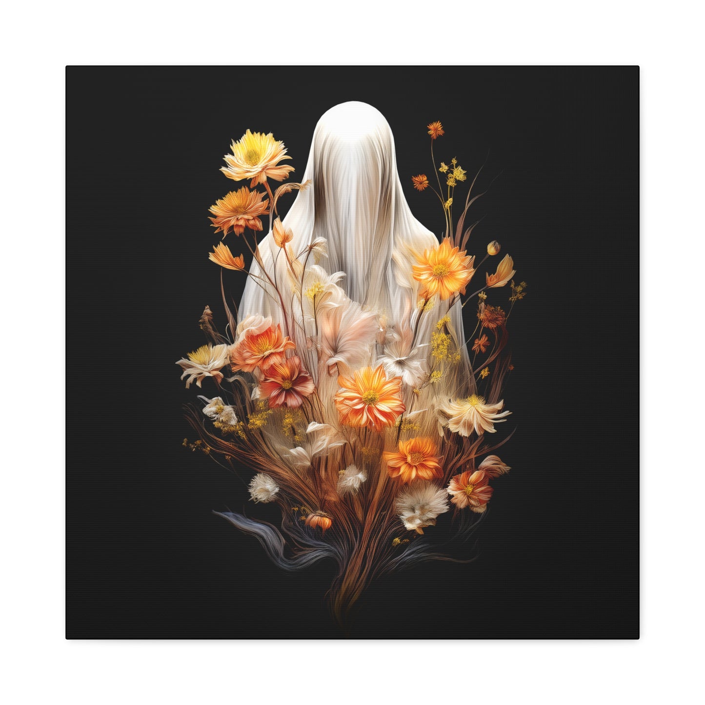 Halloween Garden Haunting Canvas Print