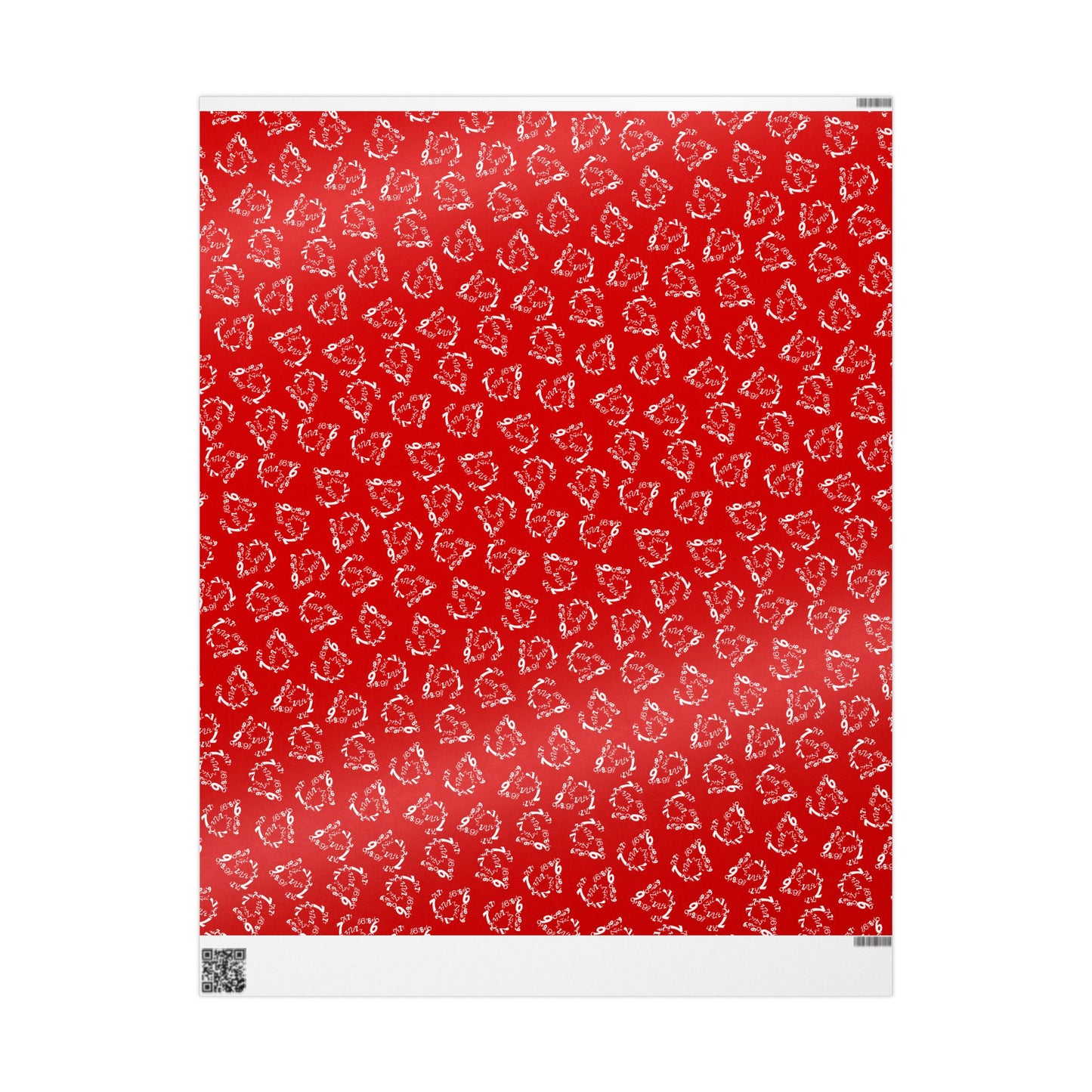 6-7 Meme Illusion Red + White Wrapping Paper Roll (3 sizes)