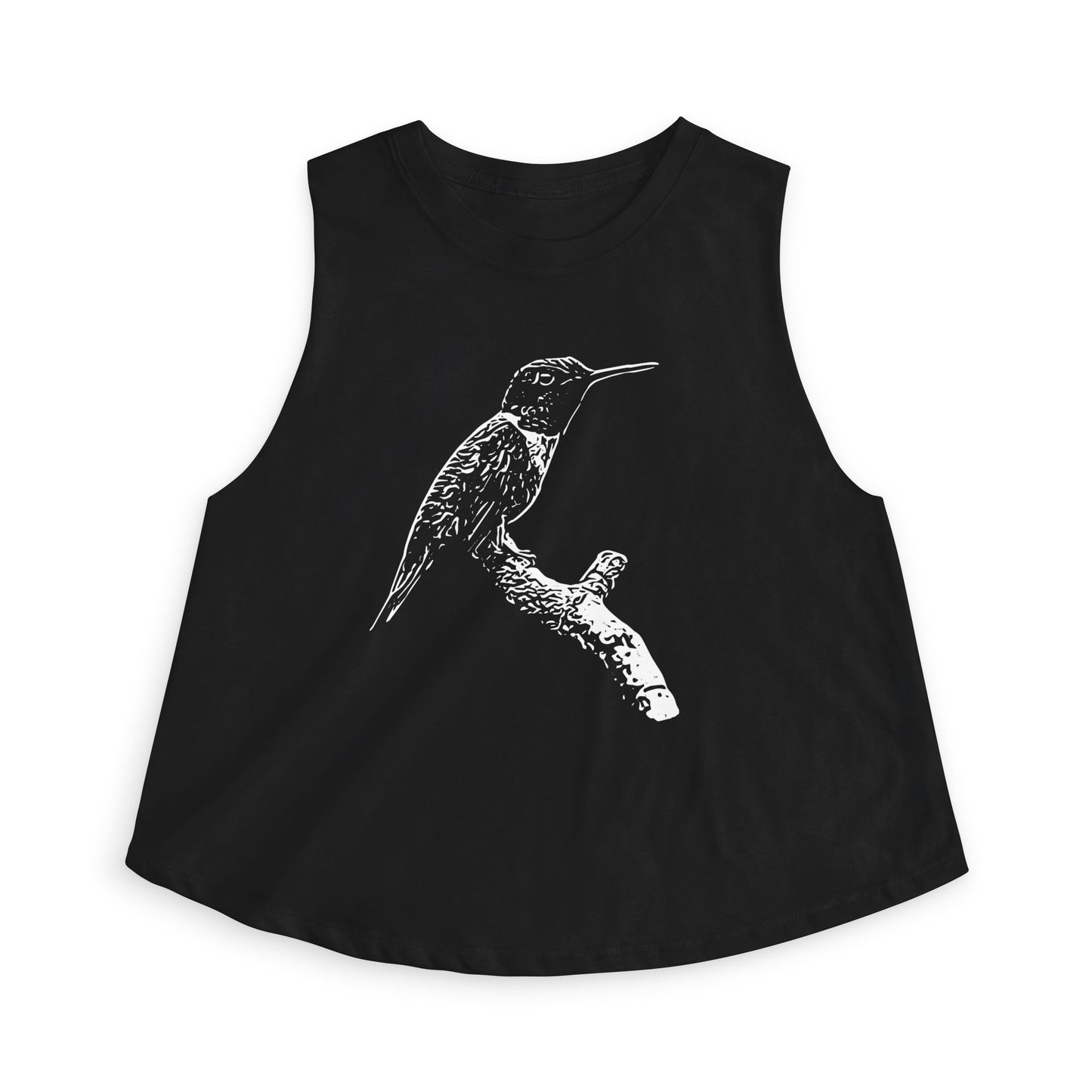Hummingbird Women's Crop Tank Top | Graphic Crop Top | S–2XL | Terra Conserva