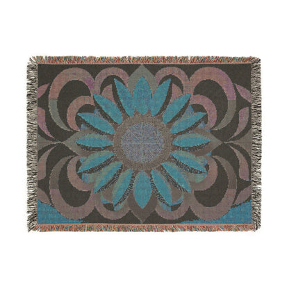 Neutral Flower 100% Cotton Woven Blanket (3 sizes)