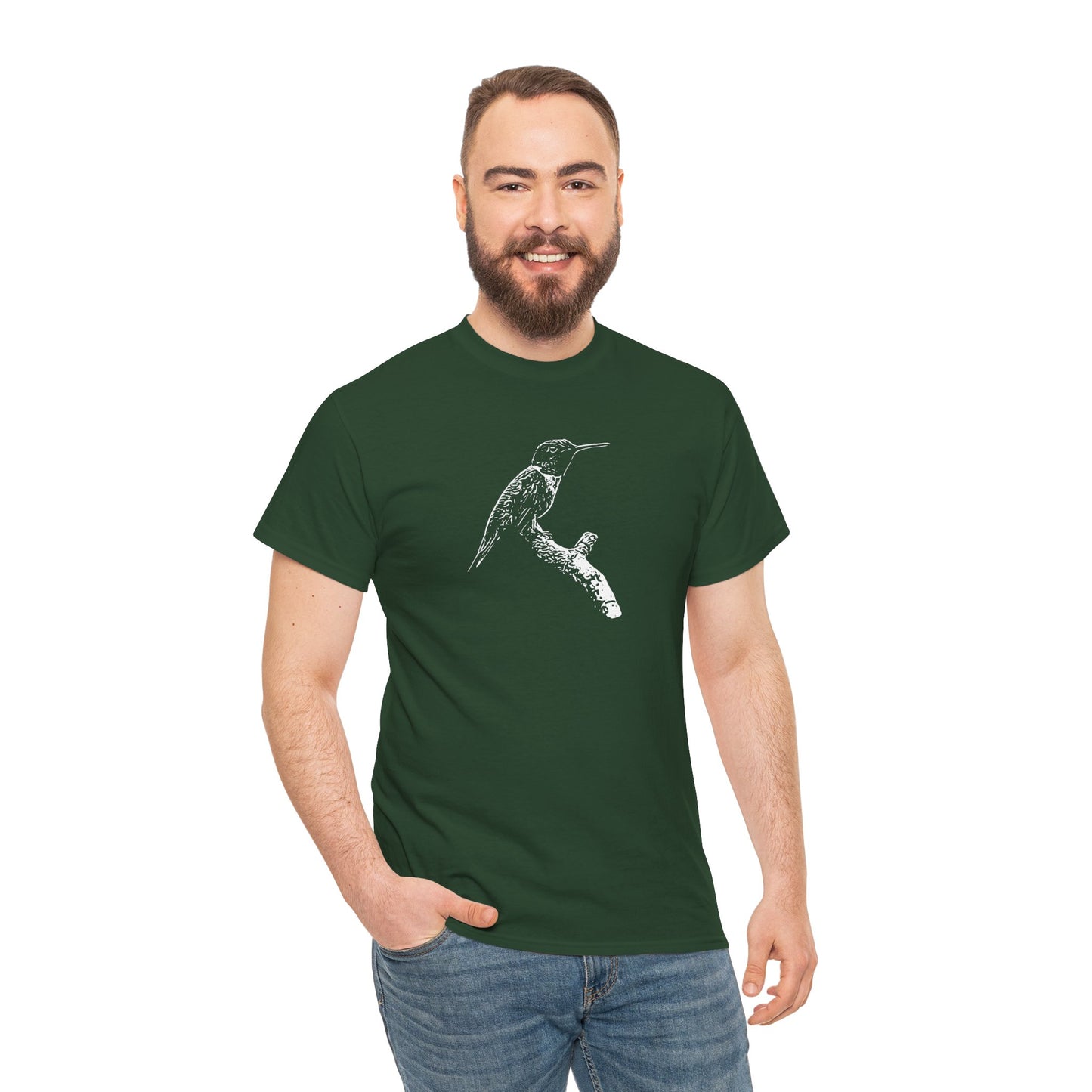 Hummingbird Adult 100% Cotton T-Shirt (Multicolors)