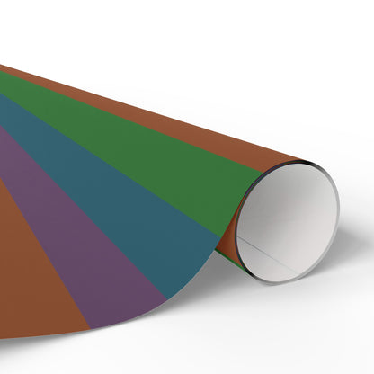 Muted Colorful Stripes Wrapping Paper Roll (3 sizes)