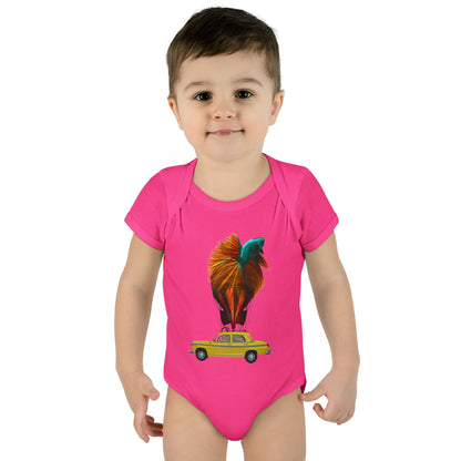 Aquamobile Taxi Service 100% Cotton Baby Onesie 6M-18M (multicolors)