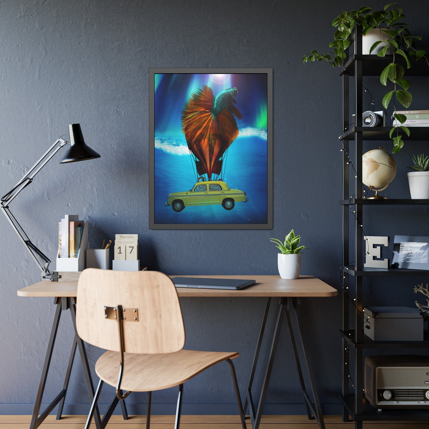 Aquamobile Taxi Service Framed Print | Surreal Art