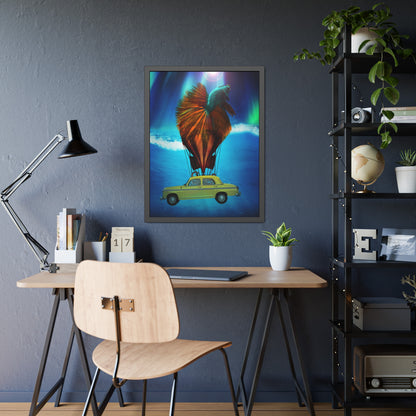 Aquamobile Taxi Service Framed Print | Surreal Art