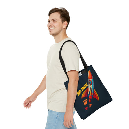 Rocket Ship Liftoff Tote Bag