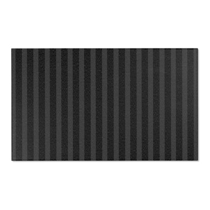 Black + Gray Striped Indoor Rug