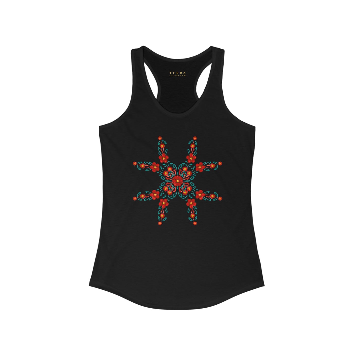 Painted Summer Flowers Women's Racerback Tank (multi colors)