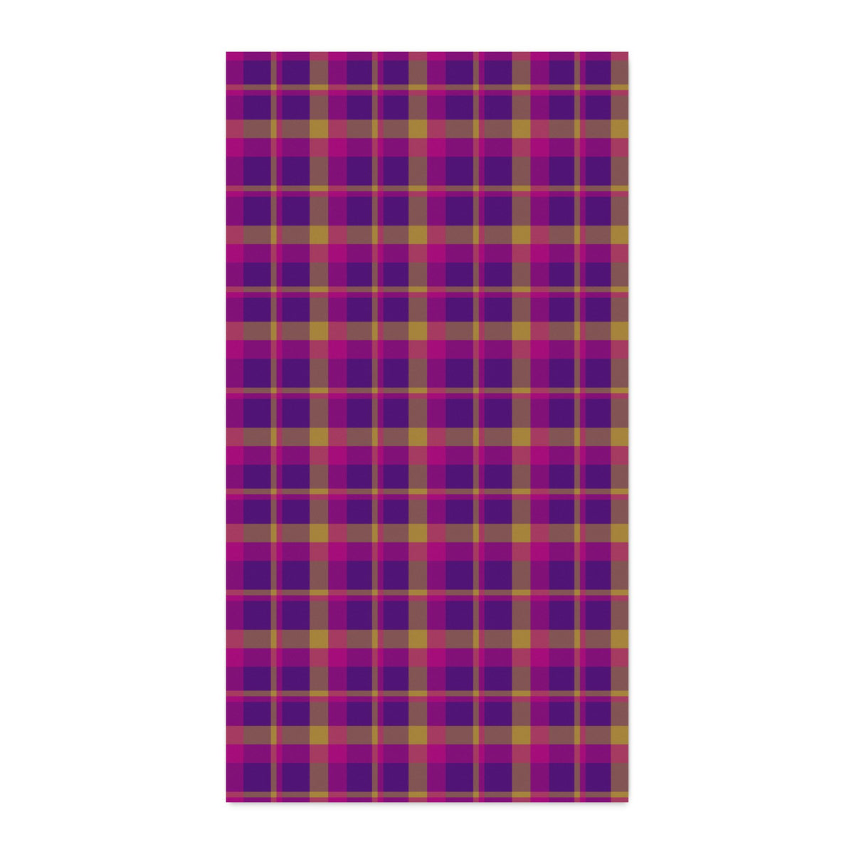 Yellow + Magenta Plaid 100% Cotton Twill Fabric