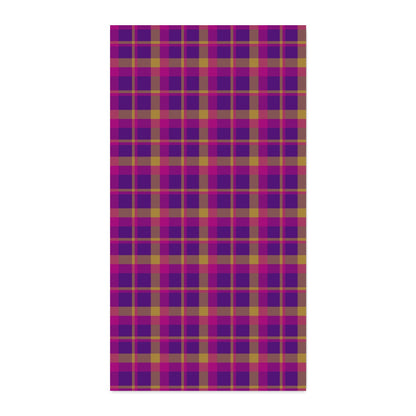 Yellow + Magenta Plaid 100% Cotton Twill Fabric
