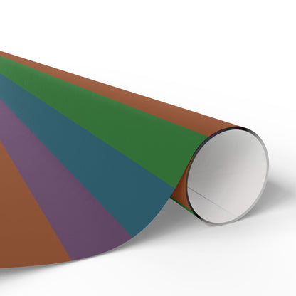 Muted Colorful Stripes Wrapping Paper Roll (3 sizes)