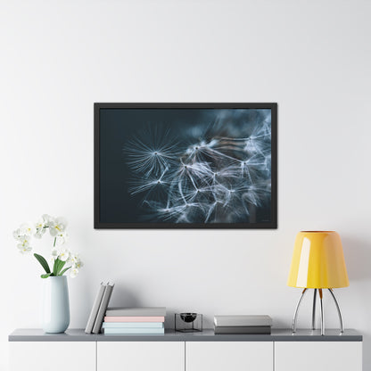 Macro Moody Dandelion Framed Fine Art Photograph