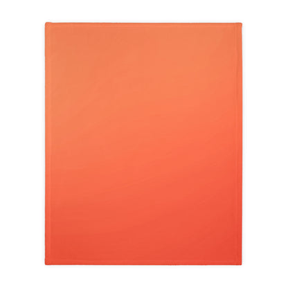 Pixel Mosaic Teal Orange Faux Mink Velveteen Blanket