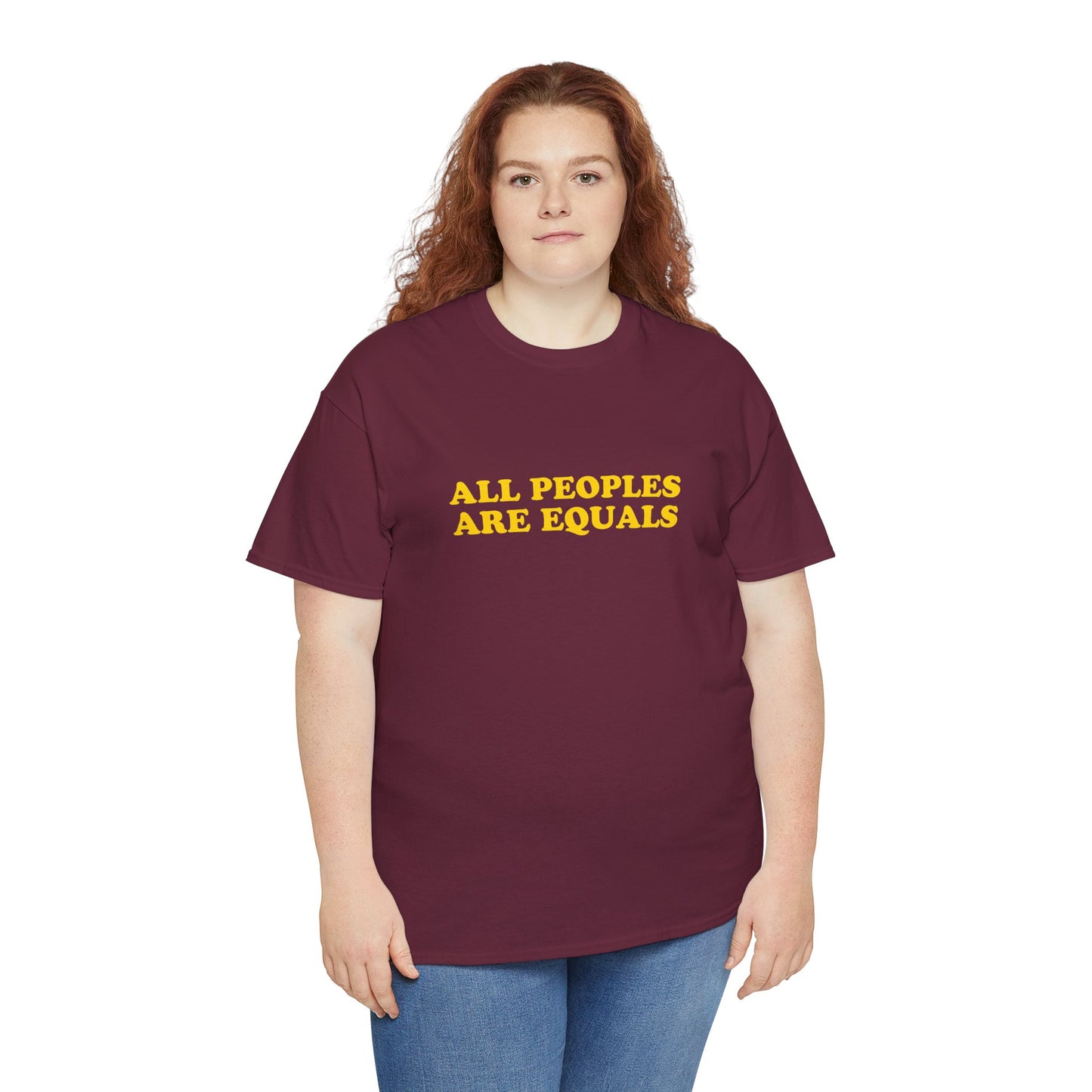 All Peoples Are Equals Adult 100% Cotton T-Shirt (Multicolors)