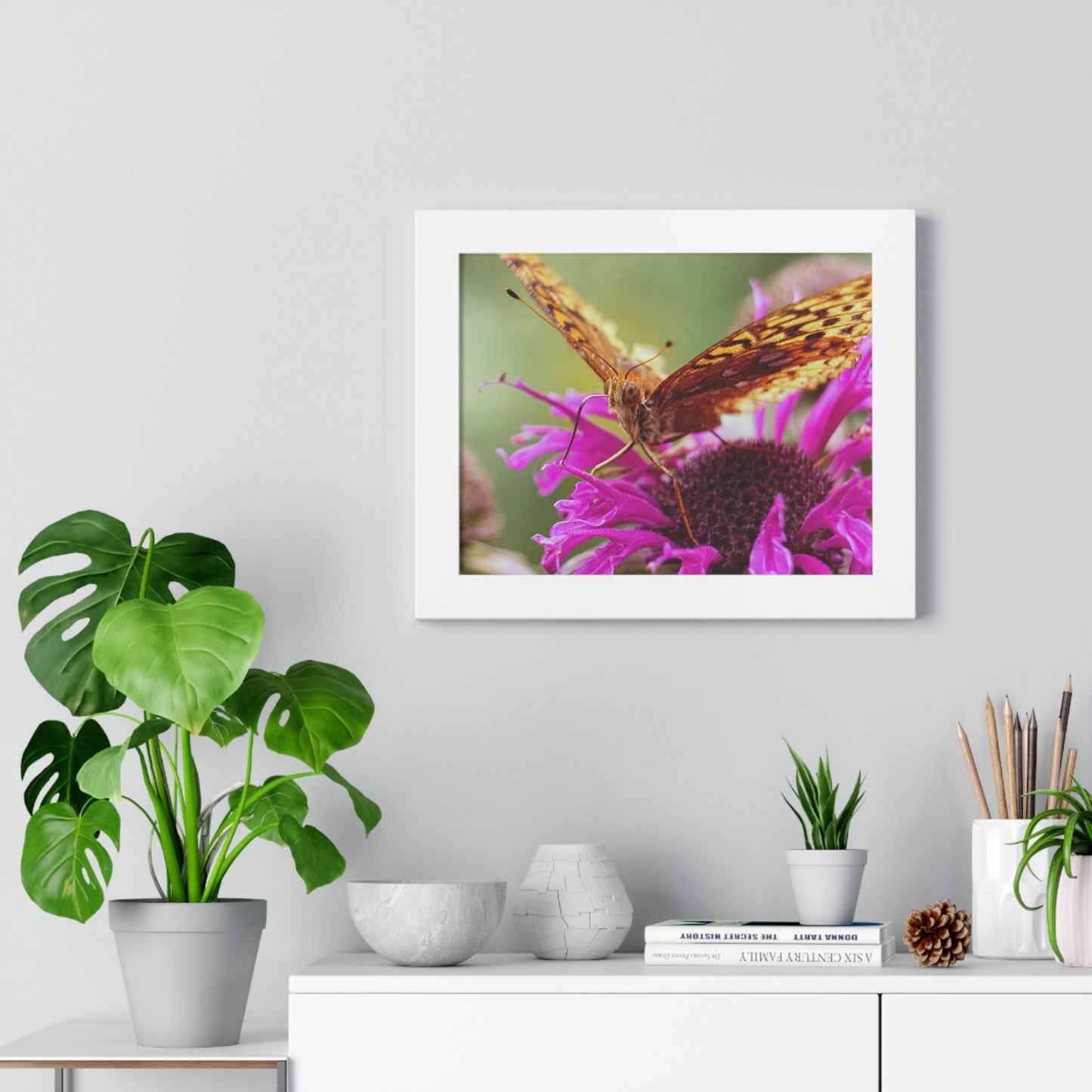 Fritillary Butterfly in Macro Framed Matte Print