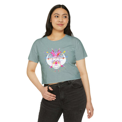 Dragonfly Color Explosion Women's Crop Top