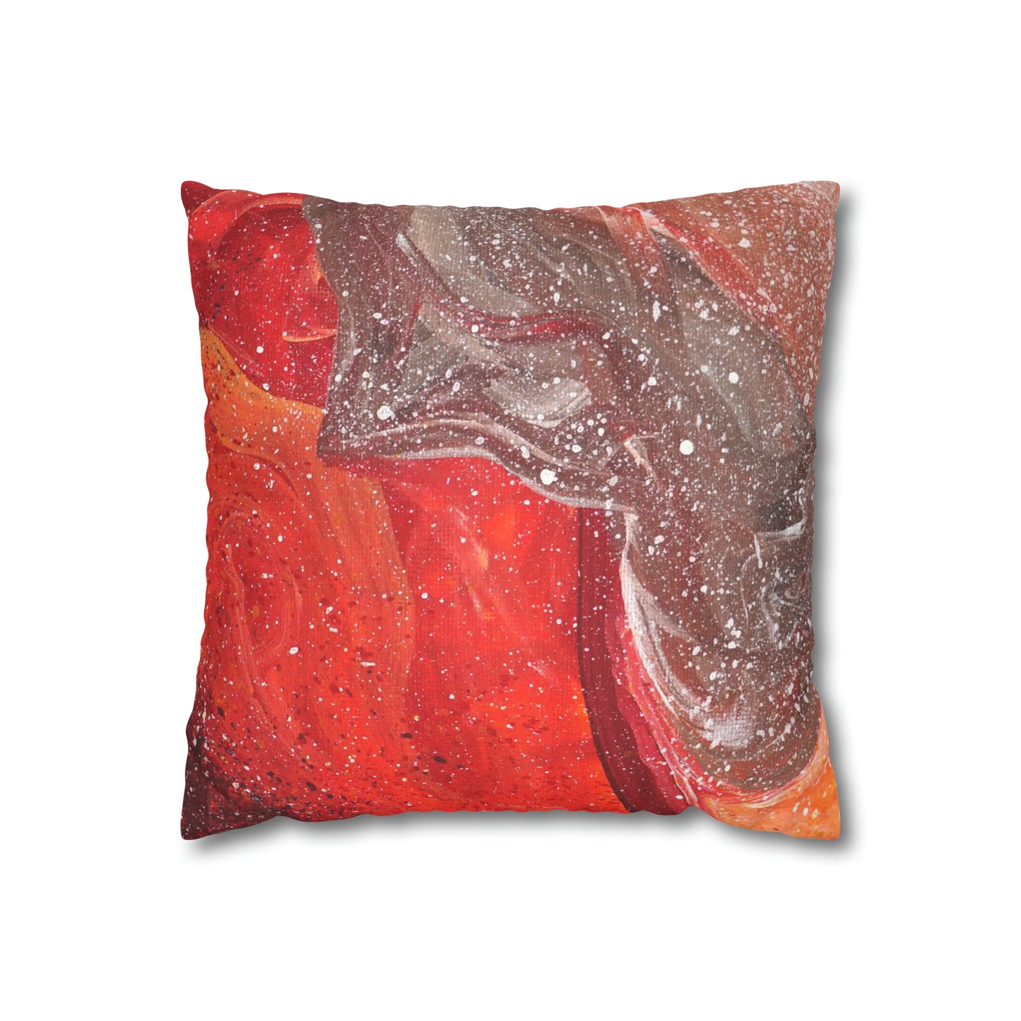 Waves of Creation Painting Faux Suede Throw Pillow Case (multi sizes)