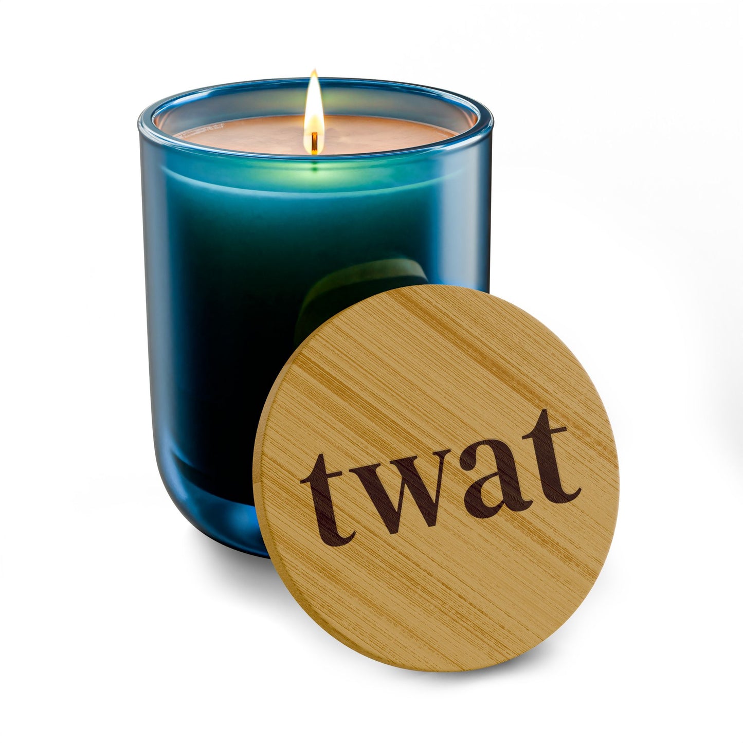 Engraved Spicy T-Word Scented Soy Candle, 14oz | Funny Joke Gifts