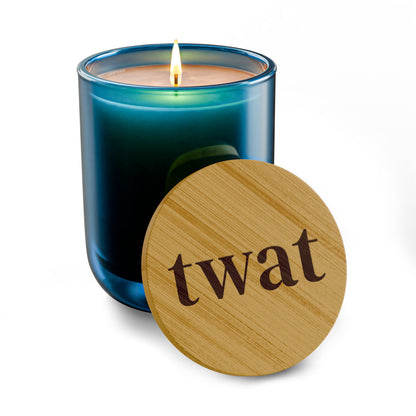 Engraved Spicy T-Word Scented Soy Candle, 14oz | Funny Joke Gifts