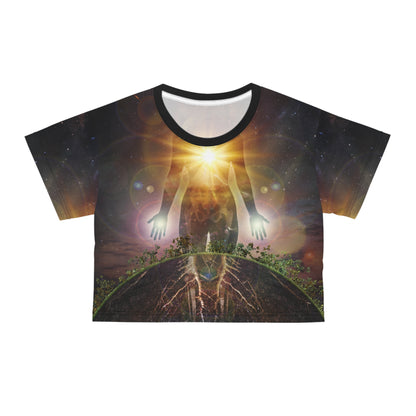 Persephone's Divinity Surreal Art Crop Top