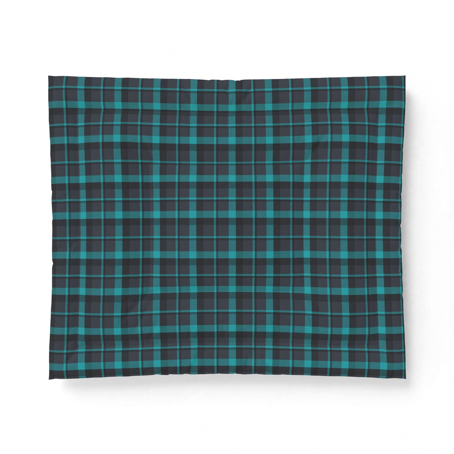 Muted Purple + Green Plaid 100% Cotton Comforter