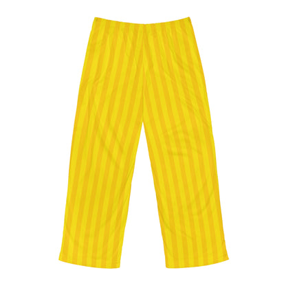 Citron Yellow Striped Men's Pajama Pants