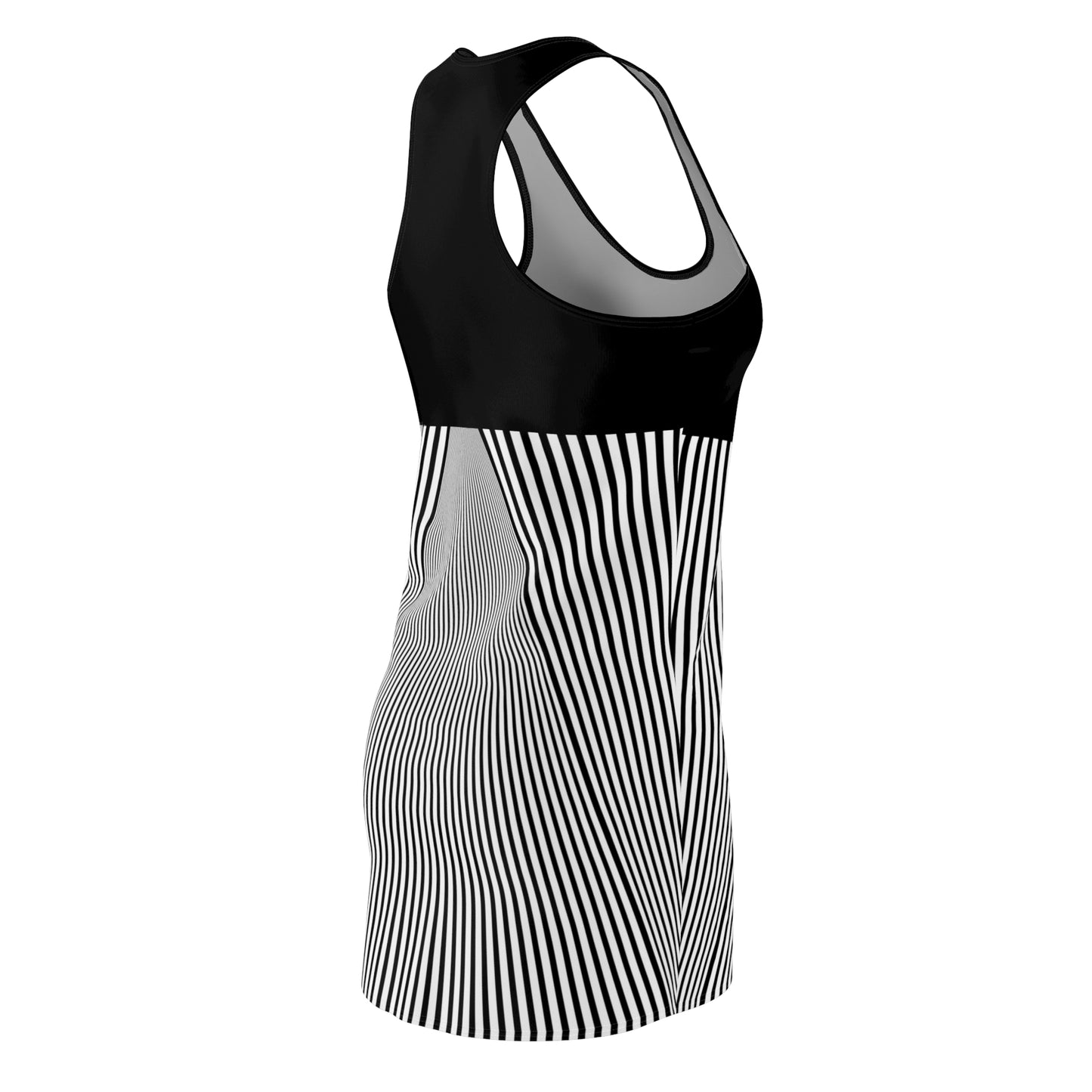 Hypnotic Stripes Slinky Racerback Dress