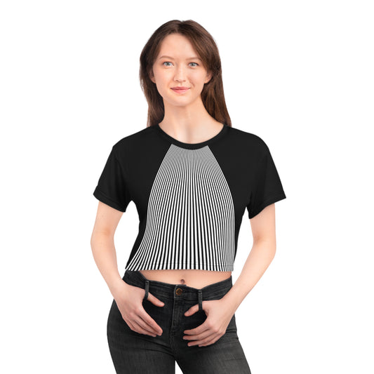 Hypnotic Stripes Cropped Tee