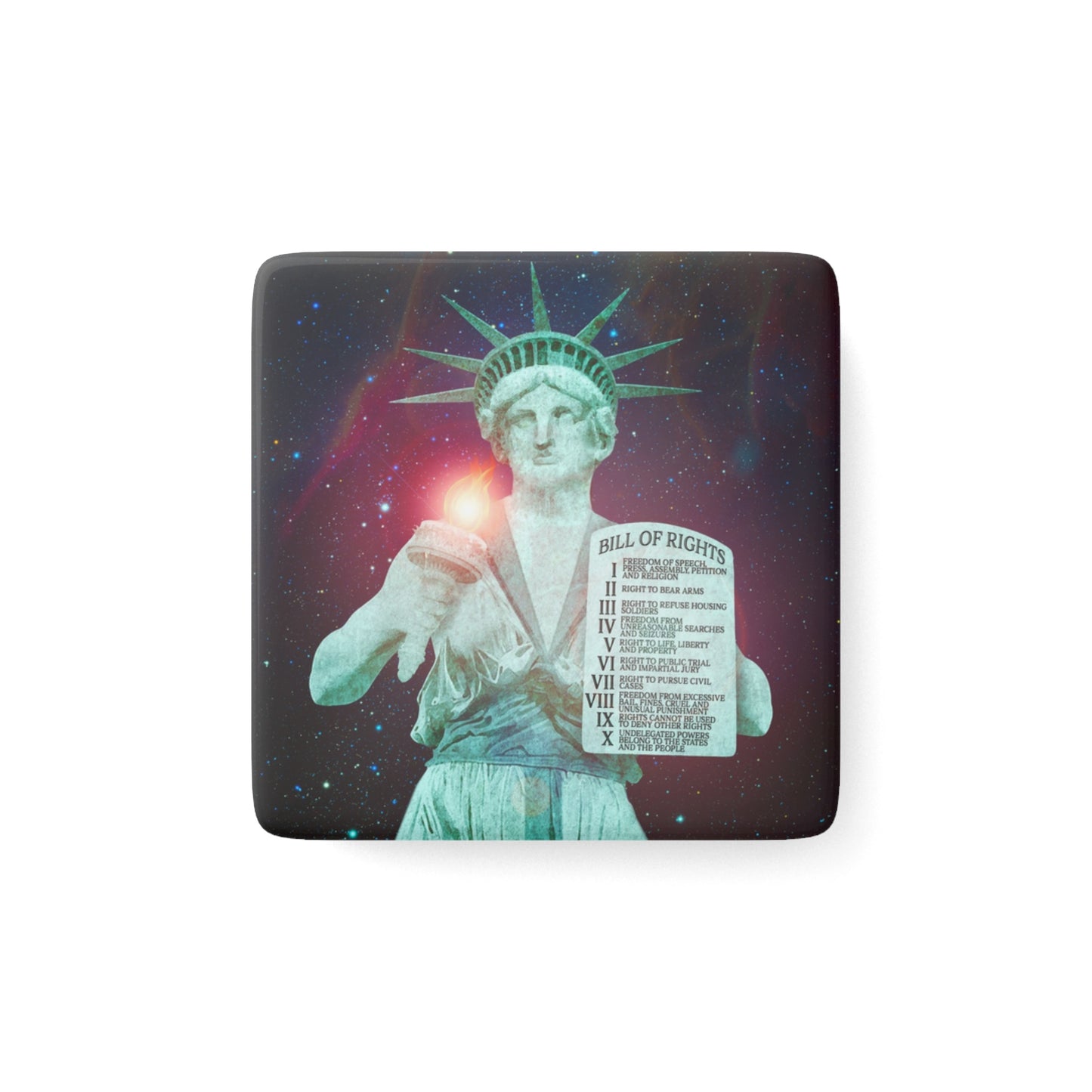 Divine Lady Liberty Porcelain Magnet