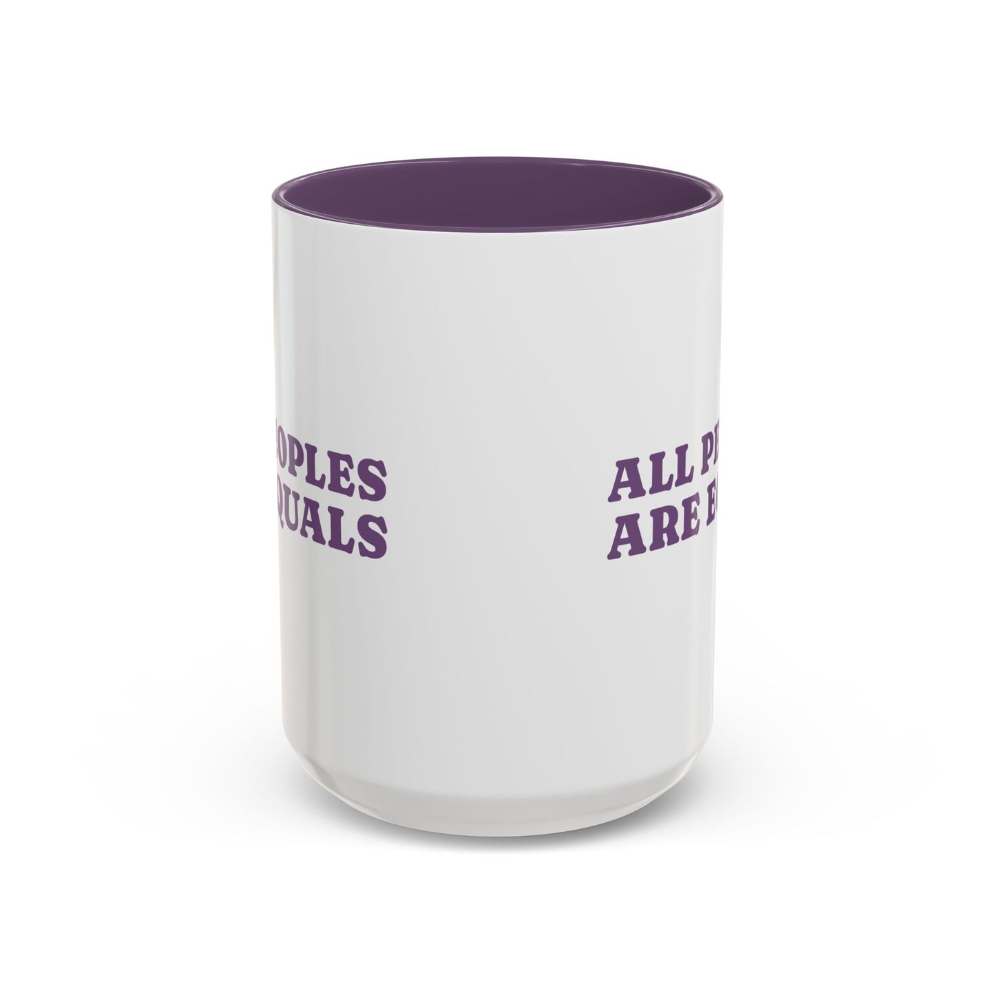 All People Are Equals Purple Handle Ceramic Mug (11, 15oz)