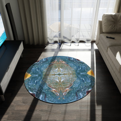 Cosmic Cell Division Round Rug