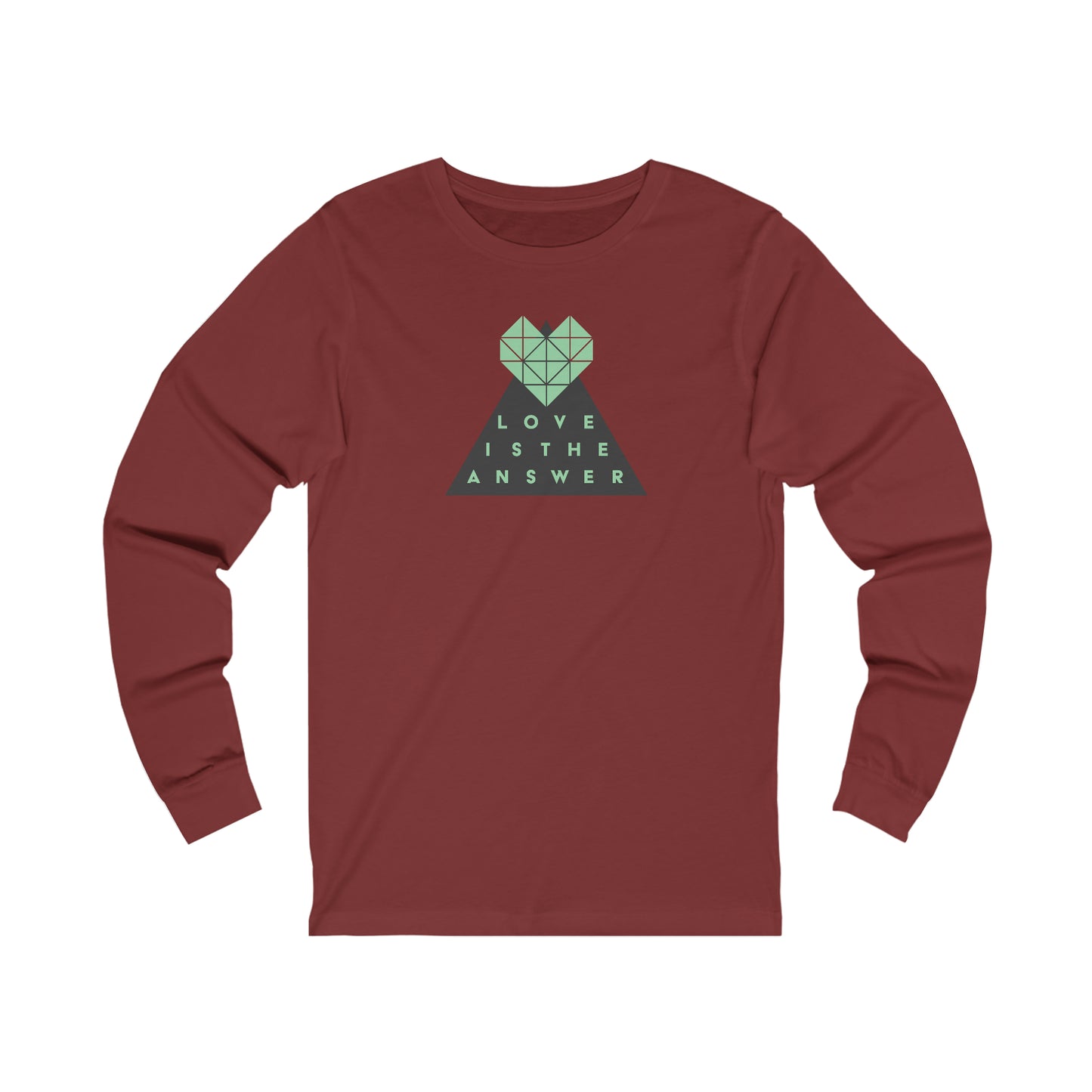 Love is the Answer Adult Long Sleeve Shirt (multicolors)